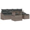 vidaXL Conjunto de Sof&aacute; de Jardim 6 unid. Cinzeto vime PE