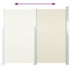 vidaXL Toldo lateral retrátil 120x300 cm creme