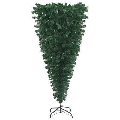 vidaXL Árvore de Natal artificial invertida com luzes LED/bolas 120 cm
