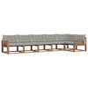 vidaXL Conjunto de Sof&aacute;s para Exterior 6 pcs Cinza Natural e Claro