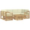 vidaXL Conjunto de Sof&aacute;s para Exterior 7 unid. Branco e Creme