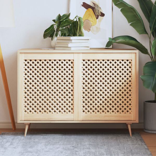 vidaXL Portas de armário design treliça 2 pcs 59,5x69 cm pinho maciço