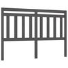 vidaXL Cabeceira de cama 126x4x100 cm pinho maci&ccedil;o cinzento