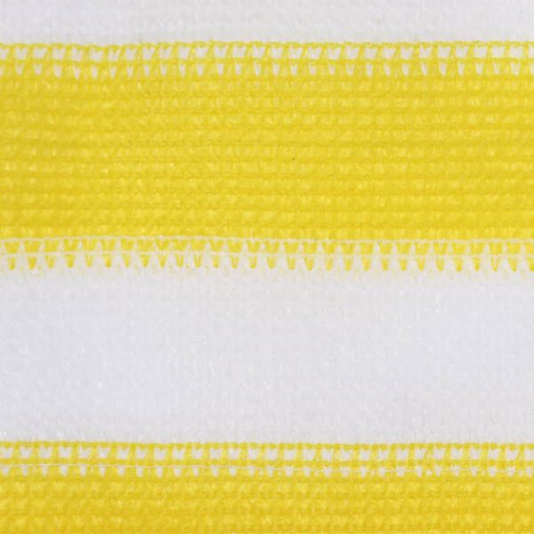 vidaXL Tela de varanda 90x500 cm PEAD amarelo e branco