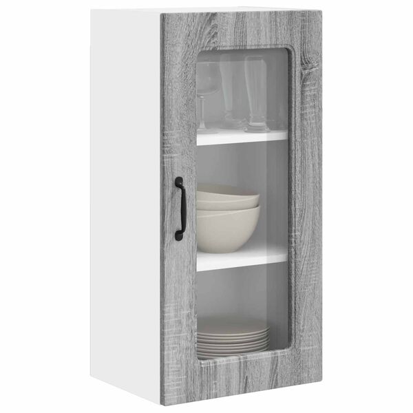 vidaXL Arm&aacute;rio de Cozinha Kalmar 2 pcs Cinza Sonoma 40 x 31 x 80 cm