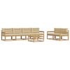 vidaXL Conjunto de Sof&aacute;s para Exterior 6 unid. Branco e Bege