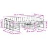 vidaXL Conjunto de Sof&aacute;s para Exterior 10 pcs Natural e Bege