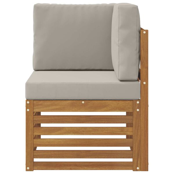 vidaXL Sof&aacute; de Canto Outdoor Madeira S&oacute;lida de Ac&aacute;cia Natural