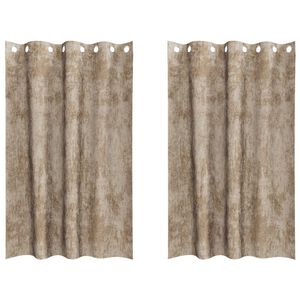 vidaXL Cortinas de Veludo 2 pcs champanhe 175 x 140 cm Veludo