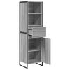 vidaXL Gabinete de Livros com gaveta Cinza Sonoma 43 x 36 x 150.5 cm
