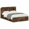 vidaXL Estrutura de Cama com Armazenamento Carvalho Fumado