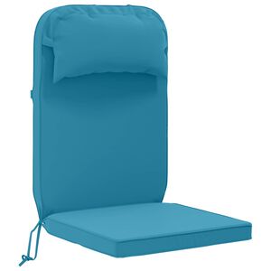 vidaXL Almofada para Espregui&ccedil;adeira Solar 100% Poli&eacute;ster Azul-Claro