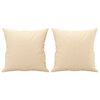 vidaXL Sof&aacute; 2 lugares c/ almofadas e almofad&otilde;es 140cm tecido cor creme