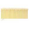 vidaXL Toldo retr&aacute;til manual com estore/LED 3x2,5 m amarelo e branco