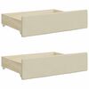 vidaXL Gavetas de cama 2 pcs derivados de madeira e couro artif. creme