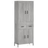vidaXL Arm&aacute;rio alto 69,5x34x180 cm derivados de madeira sonoma cinza