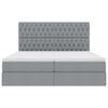 vidaXL Cama com Armazenamento com colch&atilde;o Cinzento-claro 200 x 200 cm