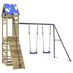 vidaXL Conjunto de brincar para exterior madeira de pinho impregnada