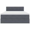 vidaXL Cama com arruma&ccedil;&atilde;o e LED Cinza Escuro 140 x 190 cm Veludo