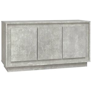 vidaXL Aparador 102x35x55 cm derivados de madeira cinza-cimento