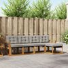 vidaXL Conjunto de Sof&aacute;s para Exterior 5 pcs Cinza Natural e Claro