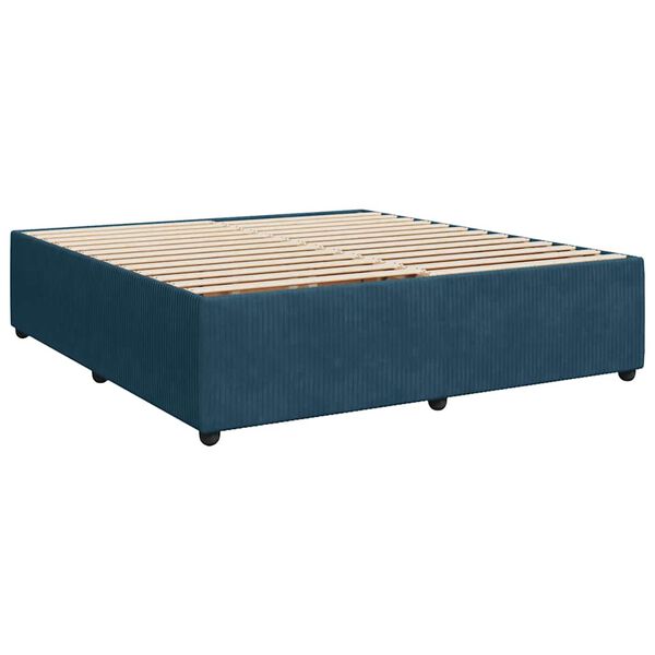 vidaXL Estrutura de cama 180x200 cm veludo azul
