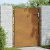 vidaXL Portão de jardim 100x125 cm Aço Corten