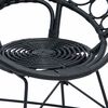 vidaXL Cadeira de jantar 2 pcs Preto 49 x 51 x 81 cm Rattan e Ferro