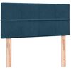 vidaXL Cama com molas/colch&atilde;o azul-escuro 90x210 cm veludo