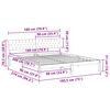 vidaXL Estrutura da cama com cabeceira Marrom e taupe 180 x 200 cm