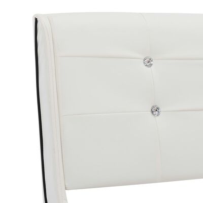 vidaXL Cama + colchão espuma memória 90x200 cm couro artificial branco