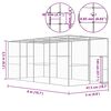 vidaXL Jaula para gatos 6x3x2,5 m a&ccedil;o galvanizado