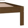 vidaXL Estrutura de cama 90x200 cm pinho maci&ccedil;o castanho mel