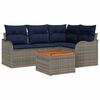 vidaXL Conjunto de Sof&aacute; de Jardim 5 unid. Cinzeto vime PE