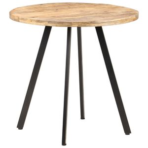 vidaXL Mesa de jantar 80 cm madeira de mangueira &aacute;spera
