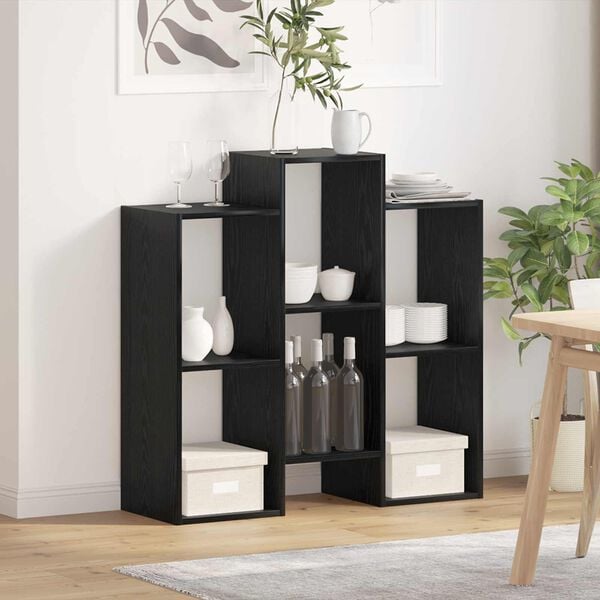 vidaXL Buffet Carvalho Preto 90 x 30 x 90 cm