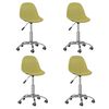 vidaXL Cadeiras de jantar girat&oacute;rias 4 pcs tecido verde