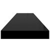 vidaXL Prateleiras de parede suspensas 2 pcs 120x23,5x3,8cm MDF preto