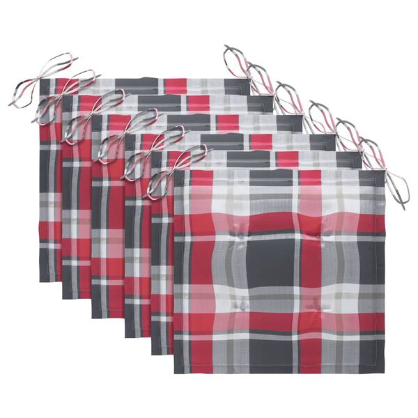 vidaXL Cadeiras de jantar p/ jardim 6 pcs c/ almofadões acácia maciça