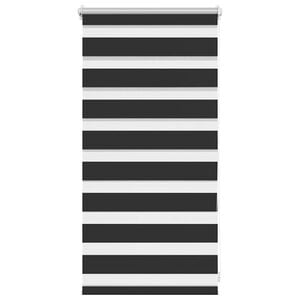 vidaXL Cortina Zebra 40,9x100 cm, Largura do tecido 36,7 cm, preta