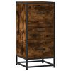 vidaXL Aparador 35,5x35x76 cm deriv. de madeira/metal carvalho fumado