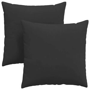 vidaXL Travesseiros de Sof&aacute; 2 pcs Preto 60 x 60 cm tecido