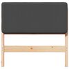 vidaXL Cabeceira estofada com cabeceira Marrom e Cinza Escuro 90 cm
