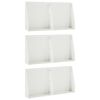 vidaXL Muro de Conten&ccedil;&atilde;o 6 unid. 40 x 12 x 40 cm A&ccedil;o Branco