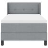 vidaXL Cama Box com colch&atilde;o Cinzento-claro 200 x 90 cm Poli&eacute;ster