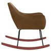 vidaXL Cadeira de baloi&ccedil;o veludo castanho