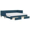 vidaXL Sof&aacute;-cama com gavet&atilde;o e gavetas 90x200 cm veludo azul