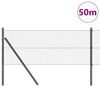 vidaXL Poste de Cerca Cinzeto 50 x 0,5 m (malha 19 x 19 mm) A&ccedil;o e PVC