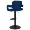 vidaXL Bancos de bar 2 pcs tecido azul