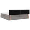 vidaXL Cama com arruma&ccedil;&atilde;o e colch&atilde;o Cinzento-acastanhado 200 x 200 cm